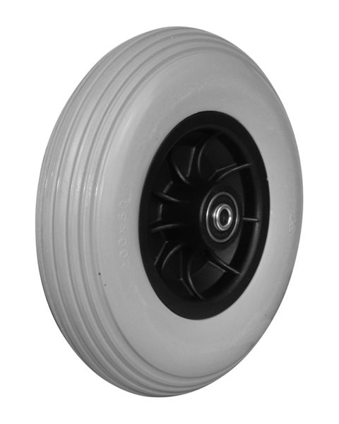 8" Polyurethanhjul, 200 x 50 mm, lukket fælg