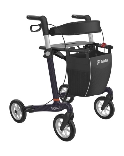 Gepard kulfiber rollator - Standard, lilla/sort