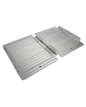 Enkeltfoldet kørestolsrampe med riflet overflade 76 x 45 cm